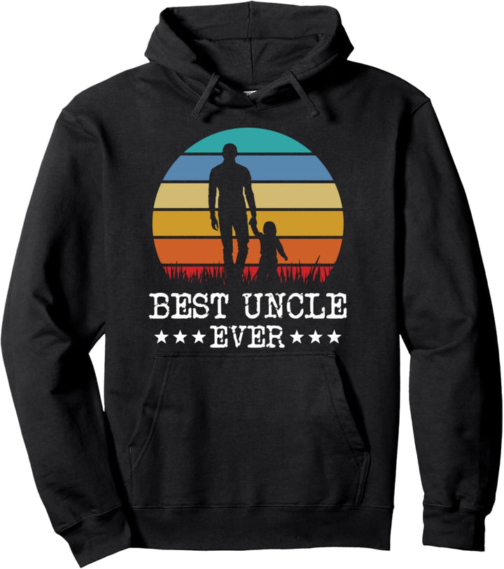 Retro Bester Onkel Nichte Neffe Bruder Verwandte Familie Pullover Hoodie