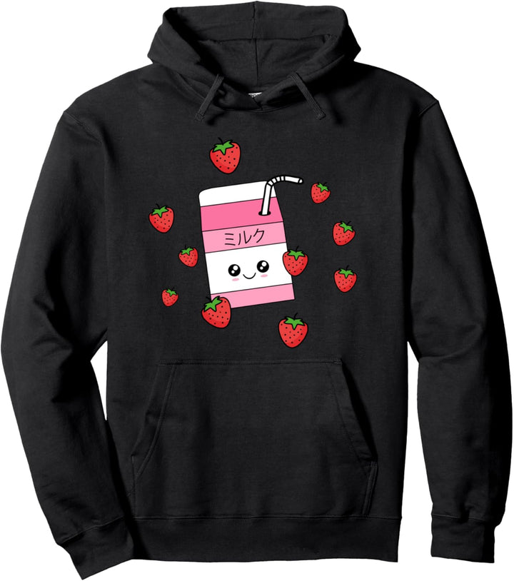 Kawaii Erdbeermilch Pullover Hoodie