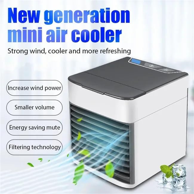 Mini-Klimagerät, tragbar, USB, Luftkühler mit Luftbefeuchter, Luftreiniger, 7 Farben, LED-Licht, 3 G