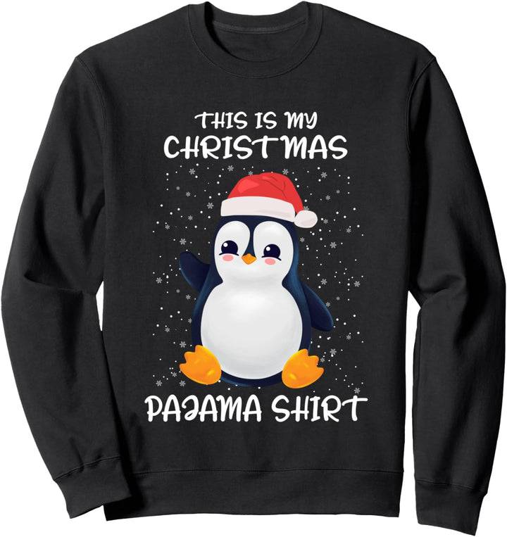 Pinguin This Is My Christmas Schlafanzug Sweatshirt
