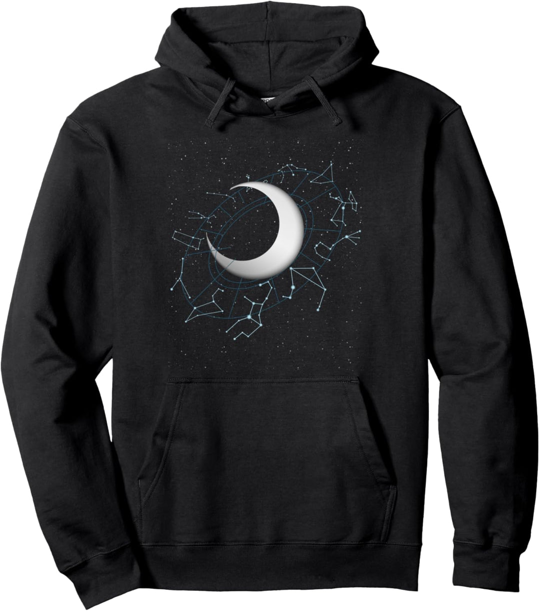 Universum Mond Galaxie Sternenbild Weltraum Astronomie Pullover Hoodie