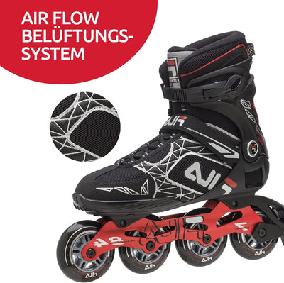 FILA Herren Legacy Pro 84 Inline Skate 45 BLACK/RED, 45 BLACK/RED