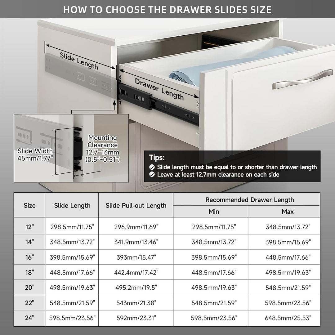 A0LISHENG Vollauszugsschienen 300mm Unterbau mit Soft-Close& Selbsteinzug für Küchenschubladen 45kg
