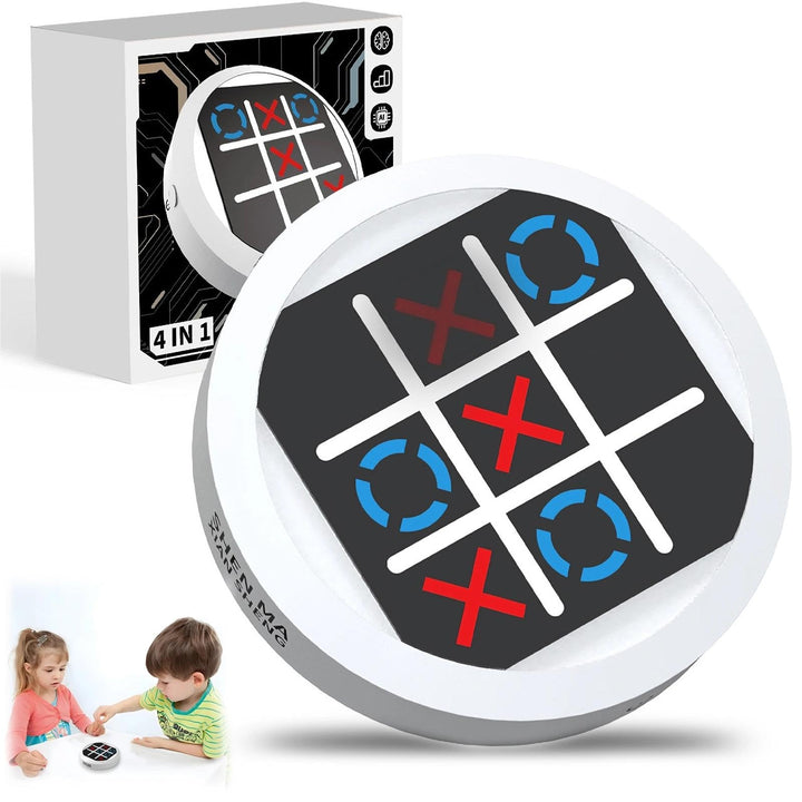 Tic Tac Toe Spiel, 4-in-1 Handheld Puzzle Console, Elektronisch Tic Tac Toe Spiel, for Educational a