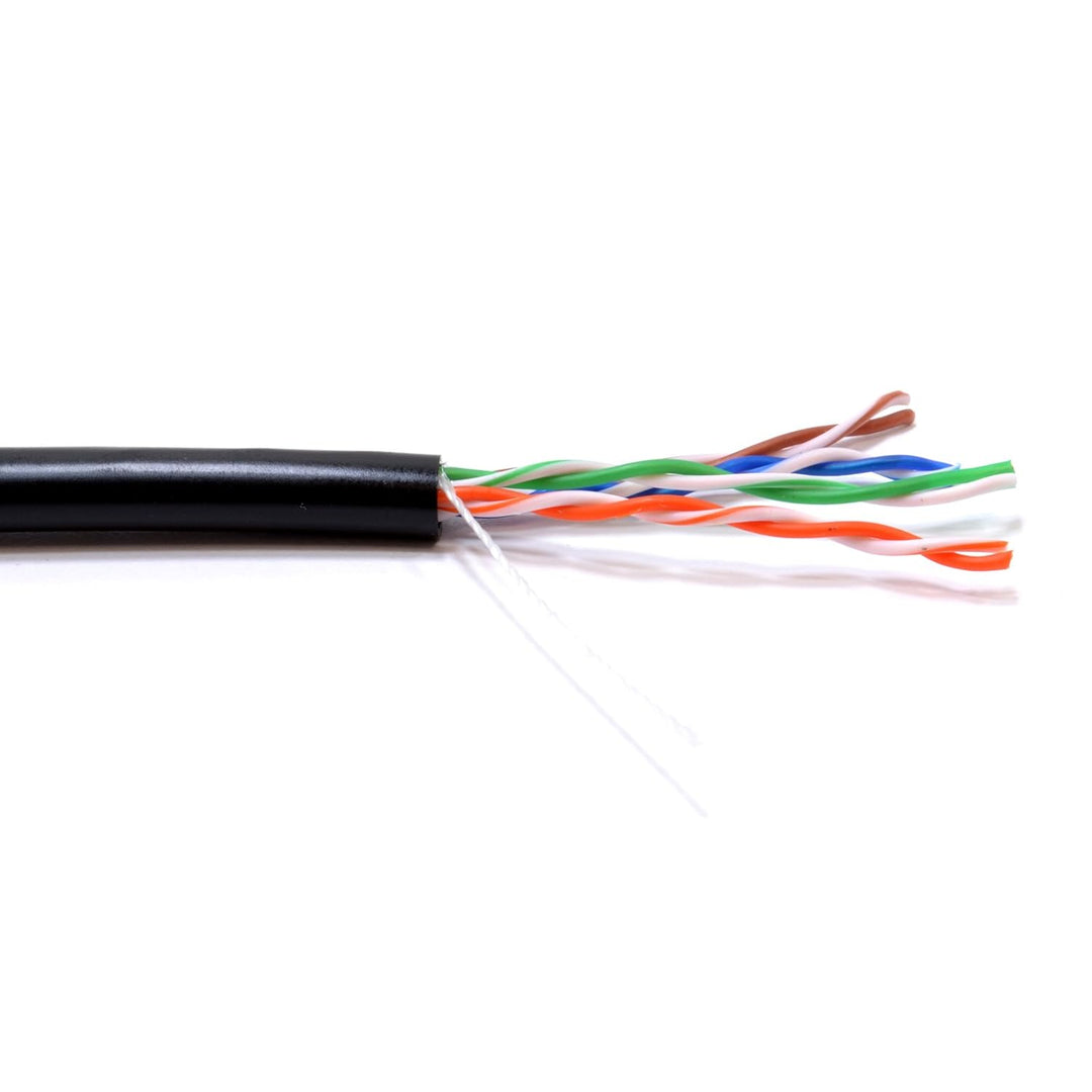 Aussen CAT5e Aussen Verwendung Kupfer Ethernet Netzwerk Kabel Kabelrolle UTP 50 m Schwarz [50 Meter/