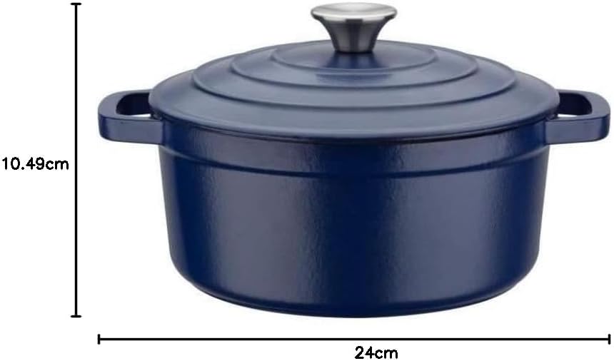 GSW Gusseisen-Kochtopf 'Blue Magic', ø 24 cm, Fassungsvermögen 3,8 Liter Blau