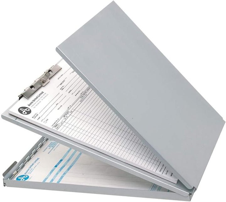 Westcott E-17002 00-I Formularhalter-Box aus Aluminium, DIN A4 mit Aufbewahrungsfach und Zwischenabl