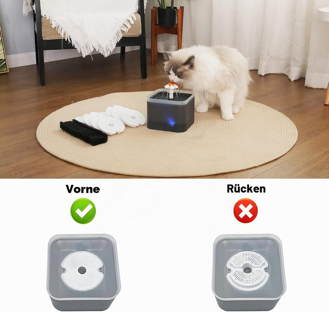 Katze Wasser Brunnen Filter mit Pre-Filter Schwämme Ersatz, Kompatibel mit Wonder Creature, iPettie