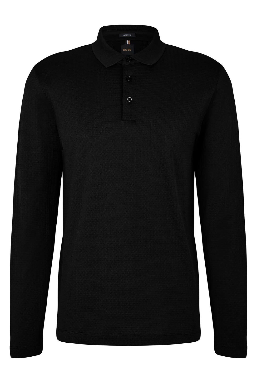 BOSS Herren Bono-L Pullover aus Schurwolle mit Polokragen und Logo-Stickerei XL Schwarz, XL Schwarz