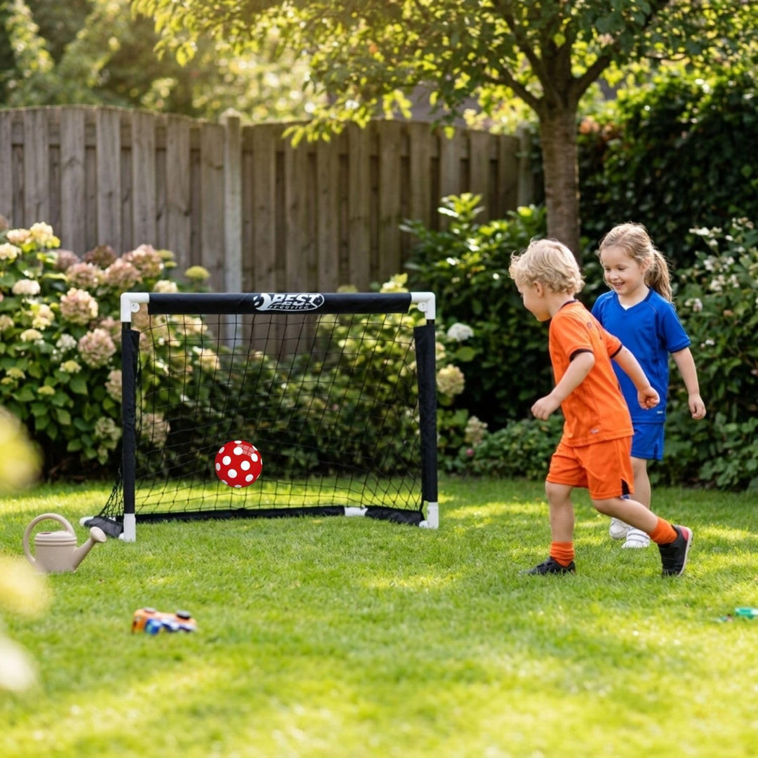 Best Sporting Fussballtor faltbar | Fussballtore für Garten Kinder- wetterfest mit robustem PVC-Gest