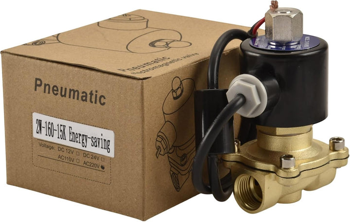 Heschen Messing Elektrisches Magnetventil, 2W-160-15KJ, PT1/2'', AC220V, Direct Action Wasser Air Ga