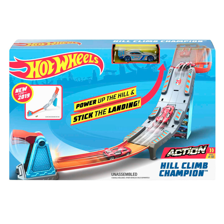 Hot Wheels GBF83 - Sortiment mit 3 Action-Sets für spannende Rennen, Wettkämpfe und zum Entwickeln v
