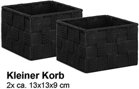 Brandsseller 4er Set Aufbewahrungsboxen - 28x28x10 cm, 26x13x9 cm, 13x13x9 cm (2x) – eckige Regalkör