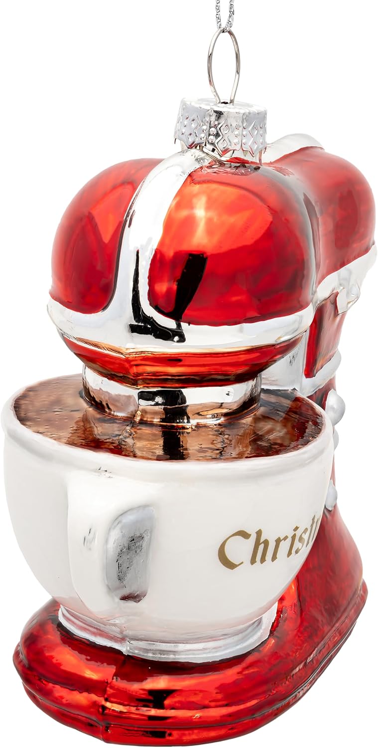 SIKORA Küchenmaschine besondere Weihnachtskugel Glas Christbaumschmuck Deko Figur Weihnachten Anhäng
