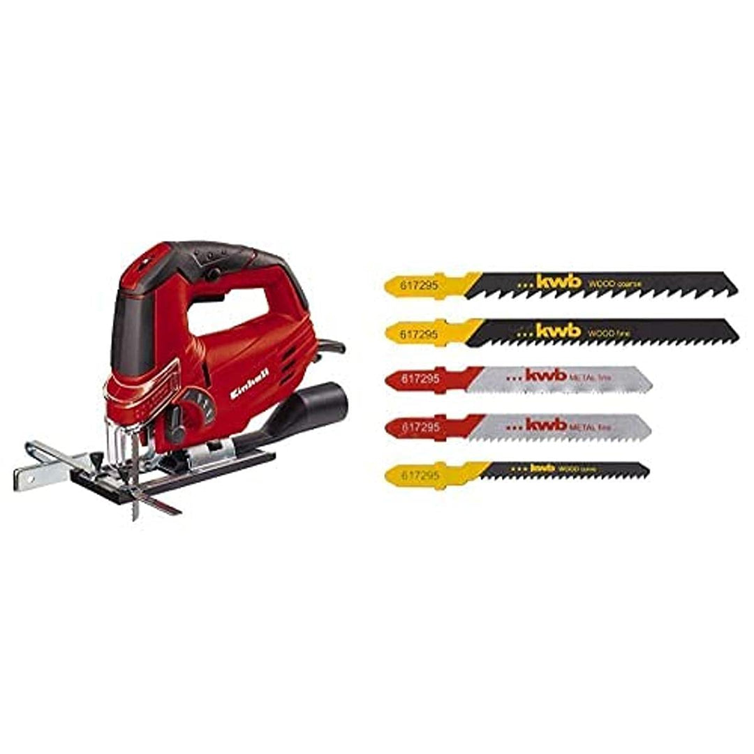 Einhell Stichsäge TC-JS 85 (620 W, max. 85 mm, 45° Schrägschnitt, Hubzahlregelung, 4-Stufen Pendelhu