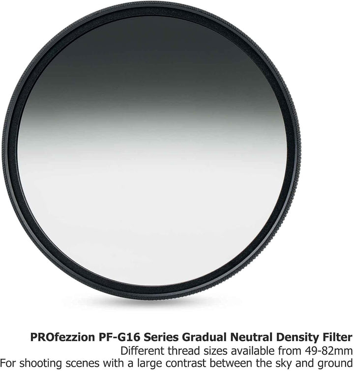PROfezzion Soft Grad ND 62mm Verlaufsfilter Circular Gradual Neutral Density Filter 4-Stop GND für S