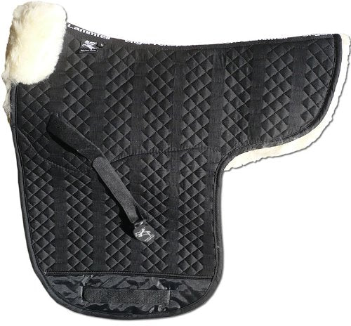 Engel Reitsport Satteldecke SADEK1AP Lammfell &amp; Baumwollsteppstoff, Fell in Sattellage, Fellkranz vo