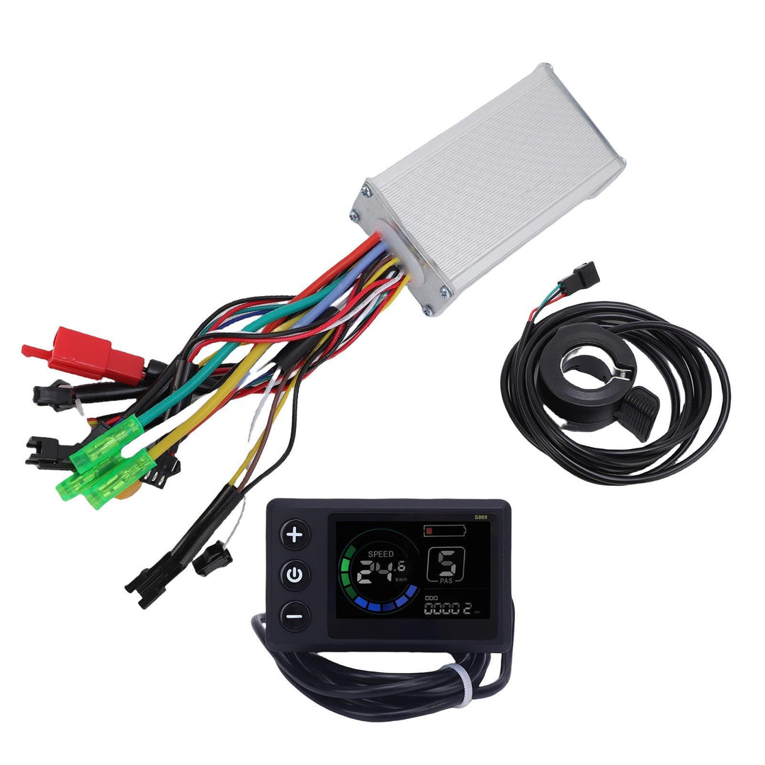 BuyWeek E-Bike Brushless Motor Controller Kit, 36V 48V 250W 350W 17A 3 Modus Sinuswelle Controller S
