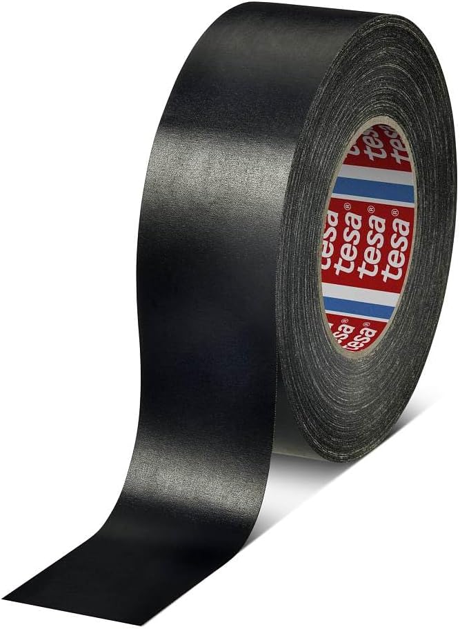 Tesa 04657-00109-00 Gewebeband 4657, 50 mm x 50 m, schwarz, Schwarz