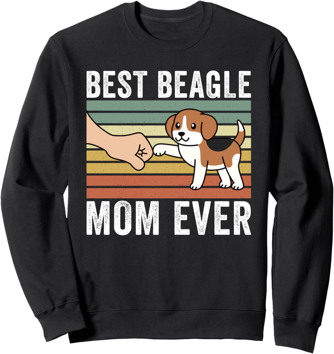 Best Beagle Mom Ever Retro Vintage Hund Sweatshirt