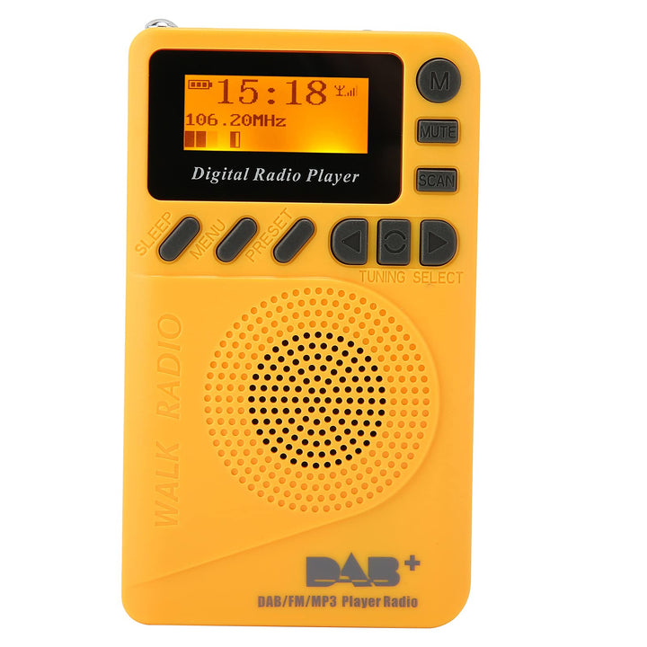 ASHATA Tragbares DAB P9 Taschenradio, DAB DAB FM Radio Wiederaufladbar mit LCD Display und Lautsprec