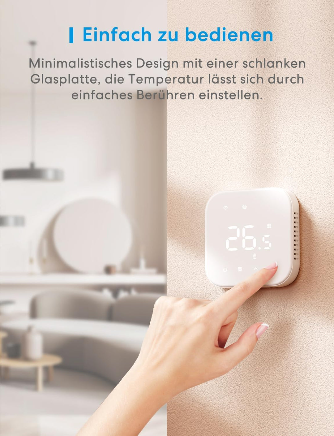 Meross Thermostat Matter Elektrische Heizungsthermostat WLAN Thermostat Heizung Smart Raumthermostat