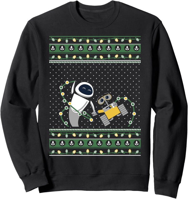 Disney Pixar Wall-E And Eve Weihnachten Ugly Sweater Style Sweatshirt