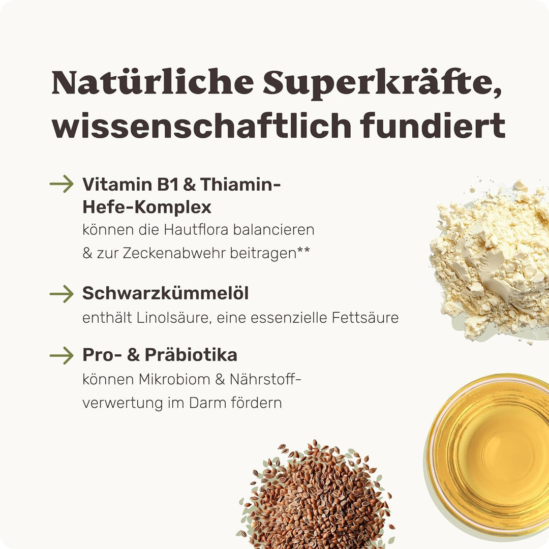 mammaly 12-in-1 Bierhefe Leckerli für deinen Hund - Super Nature Protect 60 Snacks (175g) - mit u. a