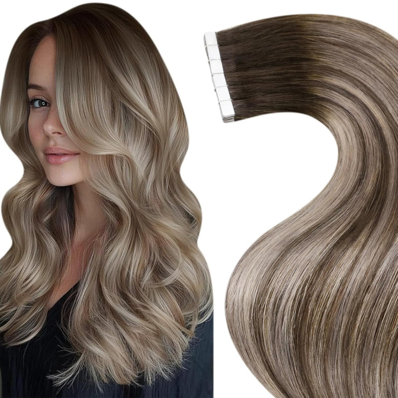 Hetto Balayage Tape in Extensions Echthaar Blond Tape in Extensions Echthaar Remy Tape in Extensions