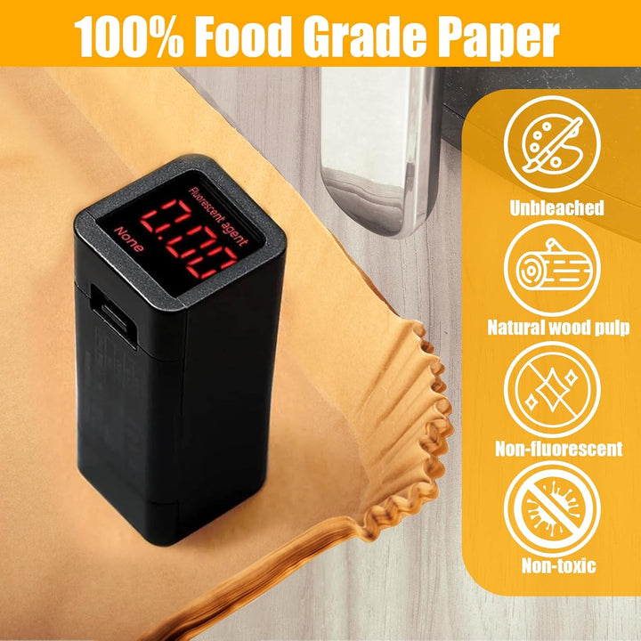 300 Stück Backpapier für Heissluftfritteuse Ninja Dual, 20,5x14CM Stone TH Airfryer mit Doppelkammer