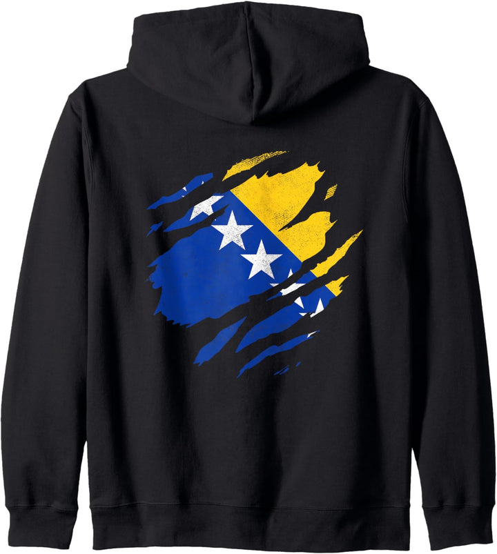 Bosnien Herzegowina Fahne Balkan Bosnische Flagge Bosna Kapuzenjacke