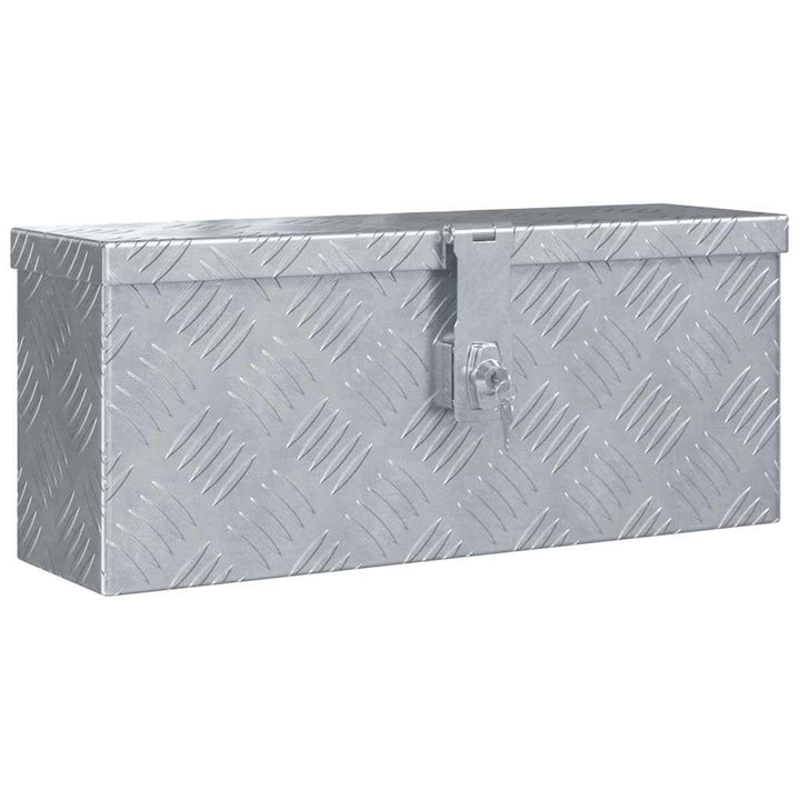 vidaXL Aluminiumkiste Silbern Alubox Aluminiumbox Transportkiste Alukoffer 48.5 x 14 x 20 cm Silber,
