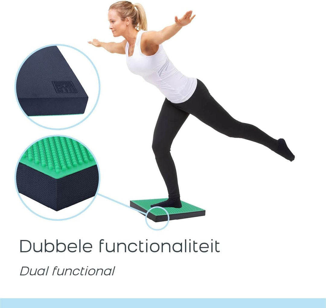 Spiky 2-in-1 Balance Pad - Schwarz/Grün