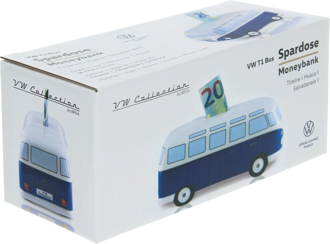 BRISA VW Collection - Volkswagen Spar-Büchse-Schwein-Dose im T1 Bulli Bus Samba Design (Classic Bus/