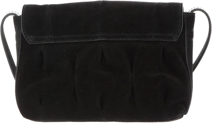 Coccinelle Leder Umhängetasche Abendtasche Marquise Goodie Suede Crossbody Bag Noir, Noir