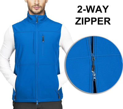 33,000ft Weste Herren Outdoor Wasserdichte Softshell Ärmellose Jacke Bodywarmer Fleece Weste Full Zi