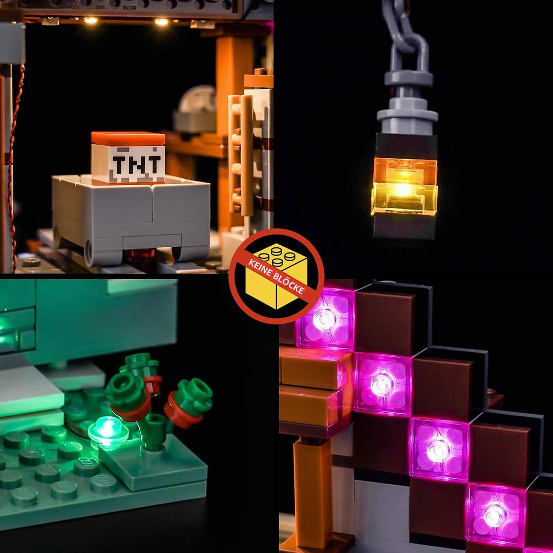 Led Licht Set Kompatibel mit Lego The Pickaxe Mine 21277 (Kein Modell), Dekorationsbeleuchtungsset C
