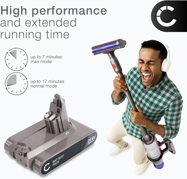 CELLONIC Akku kompatibel mit Dyson V6, V6 Motorhead Pro Exclusive, DC62, DC62 Animal/Animalpro, DC74