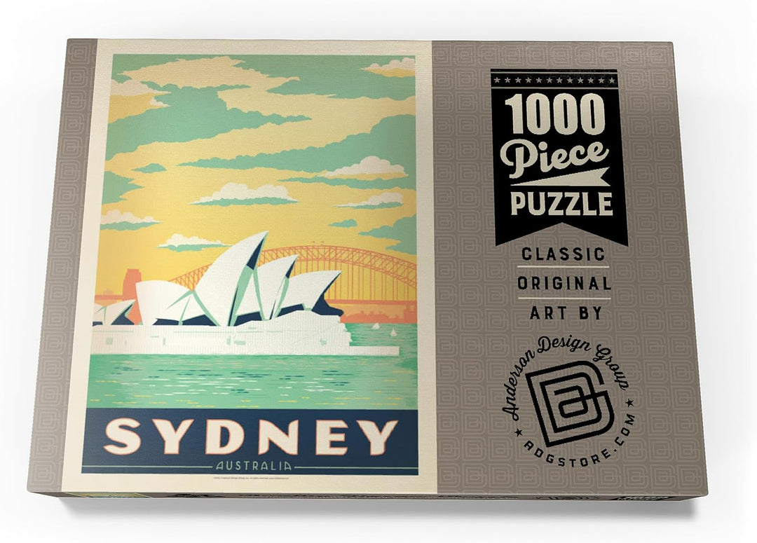 Australien: Sydney Harbor, Vintage Poster - Premium 1000 Teile Puzzle - MyPuzzle Sonderkollektion vo