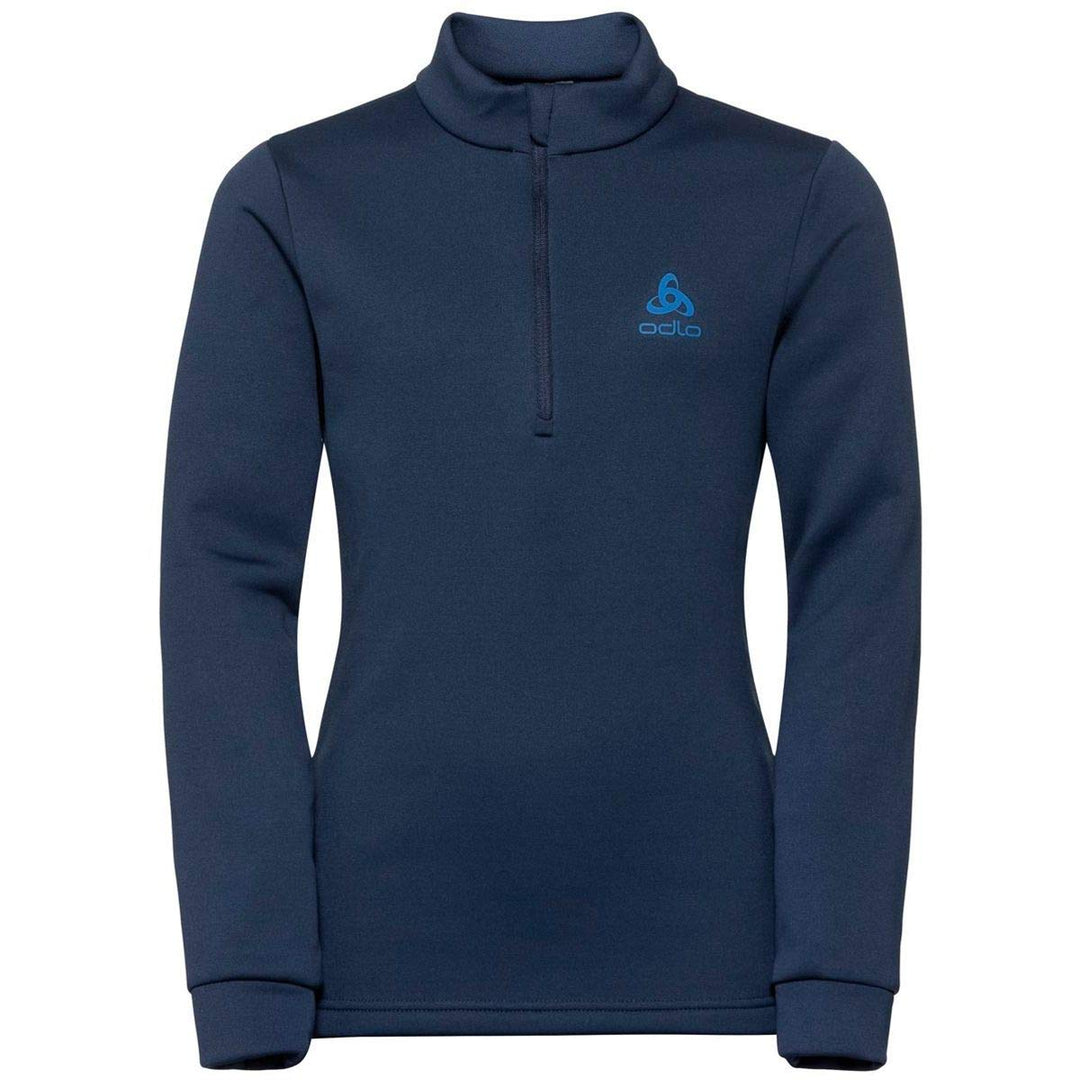Odlo Kinder Midlayer 1/2 Zip Carve Kids Warm Pullover 116 Diving Navy - Diving Navy, 116 Diving Navy