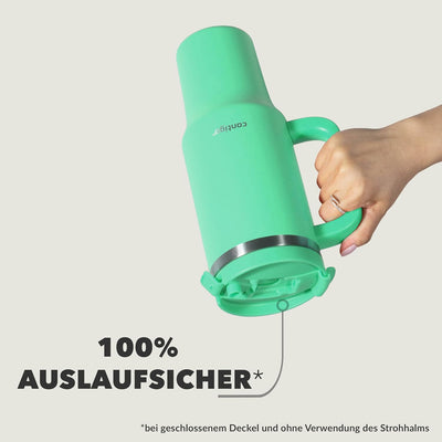 Contigo Streeterville Thermosflasche 1200 ml mit Henkel und Strohhalm | Isolierte Thermo-Trinkflasch