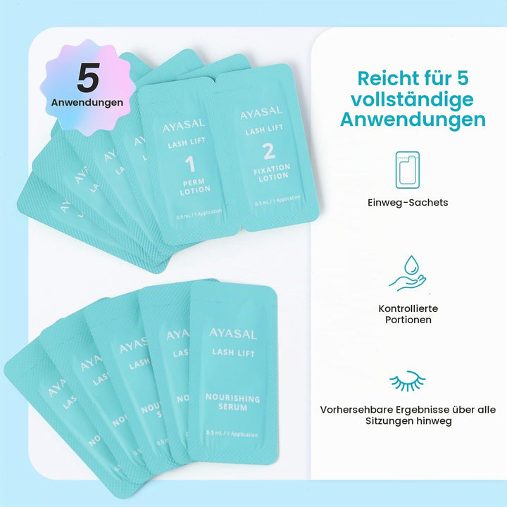 AYASAL Lash Lift Kit Refills: Step 1+2 Refill Set, Korean Thio-Free Lash Perm - Professional Long La