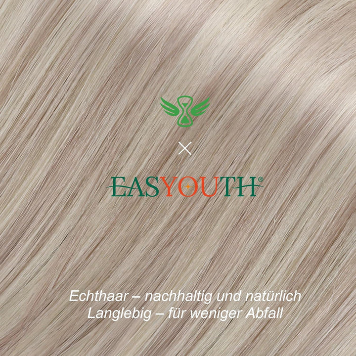 Easyouth Blond Microring Extensions Echthaar Micro Ring Extension Aschblond Mix Gelbblond Microring