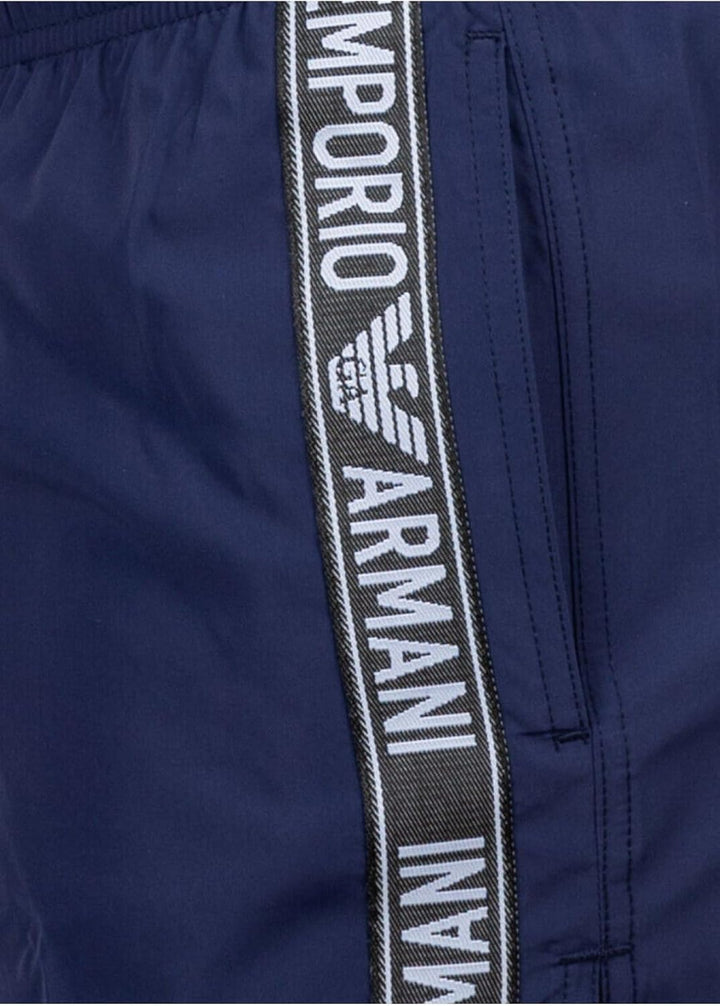 Emporio Armani Herren Men's Denim Tape Shorts Swim Trunks 54 Eclipse, 54 Eclipse