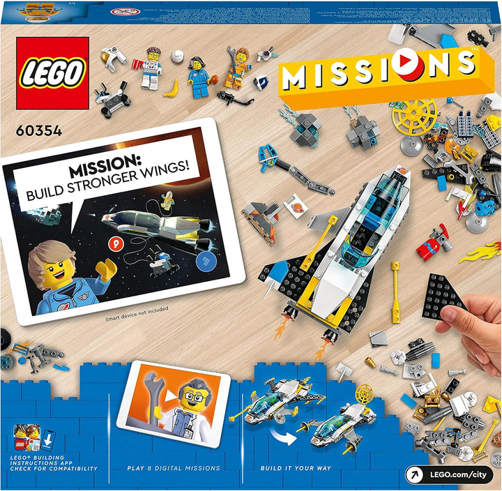 LEGO 60354 City Erkundungsmissionen im Weltraum, interaktives digitales Abenteuerspielset mit Raumsc