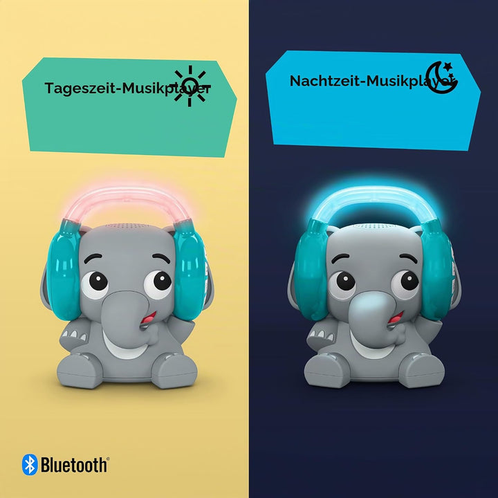 Baby Einstein Earl der Elefant Bluetooth Sound Machine, Musikanlage + Nachtlicht, Baby bis Kleinkind