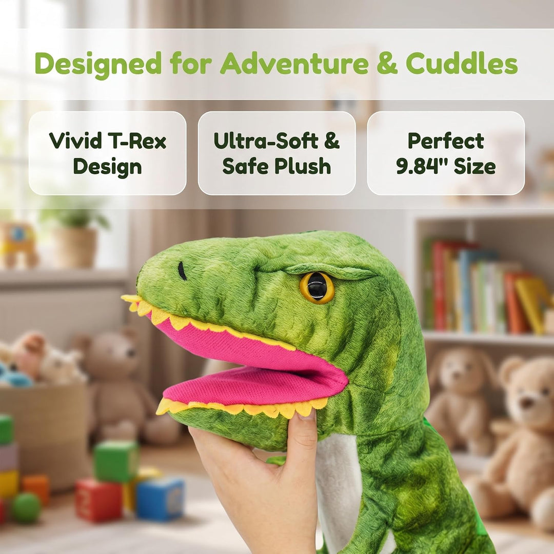 lilizzhoumax Dinosaurier Kuscheltier, Simuliertes Tier Dinosaurier Handpuppe aus Plüsch, Kawaii Nied