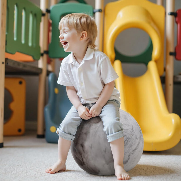 U&C Planet Hüpfball 45 cm Hopperball mit Pumpe 18 Zoll Sprungball für Kinder ab 3 Jahre aufblasbare