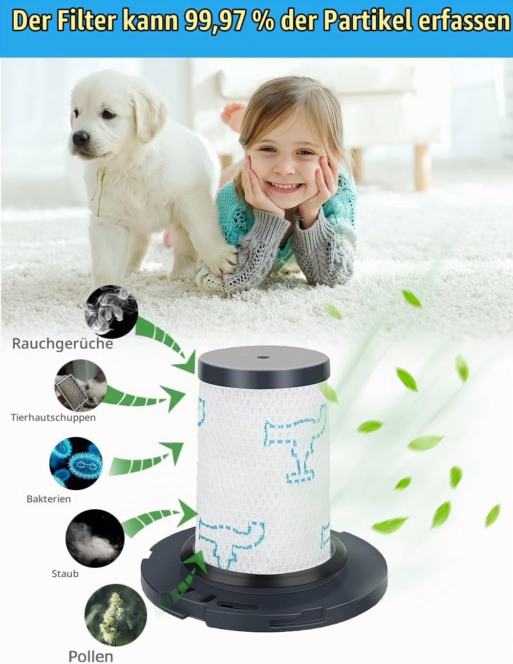 HEPA Filter für Rowenta X-Force Flex 11.60 / X-Force Flex 14.60/15.60 Akku-Staubsauger ，Filter Ersat