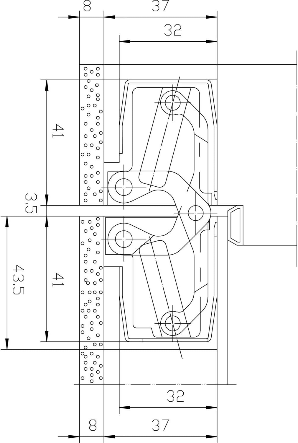 Simonswerk 5 400695 0 12602 Türband TECTUS TE 540 3D A8, verdeckt für stumpfe Türen, Edelstahl-Effek